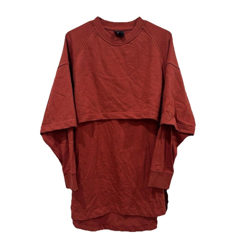 Ivy park sweatshirt Split Hem‎ Size Medium M  Dusty Orange/Red Shirt Pullover
